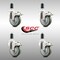 Service Caster 4 Inch 316SS Gray Poly Swivel 1-1/4 Inch Expanding Stem Caster Set Lock Brake SCC-SS316TTLEX20S414-PPUB-114-4 - alternate 3